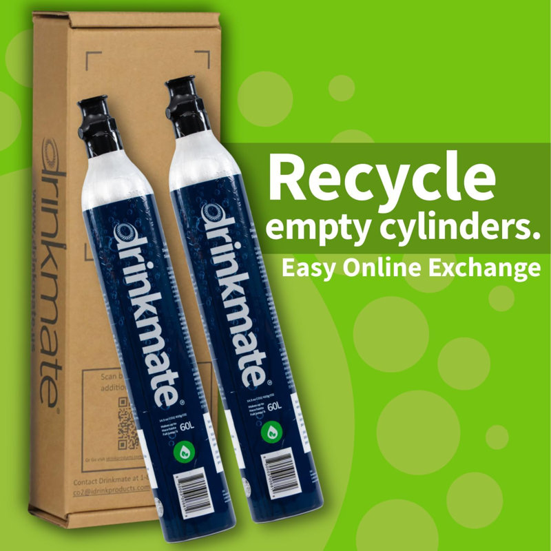 Refill CO2 Gas Cylinders for Soda Makers, Screw In Canister