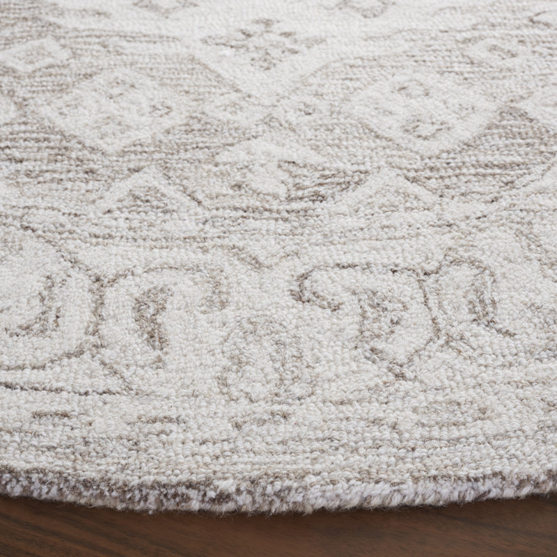 Feldkamp 143 Hand Tufted Wool Pile Oriental Rug, Round 6'