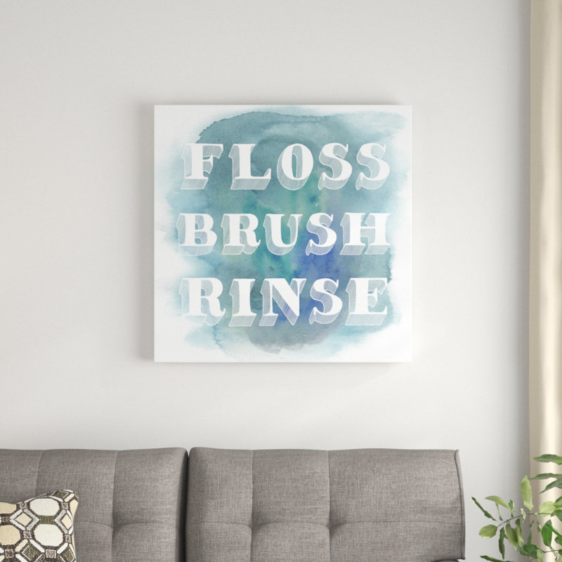 Bathroom Do's II - Wrapped Canvas Print, 76cm H x 76cm W
