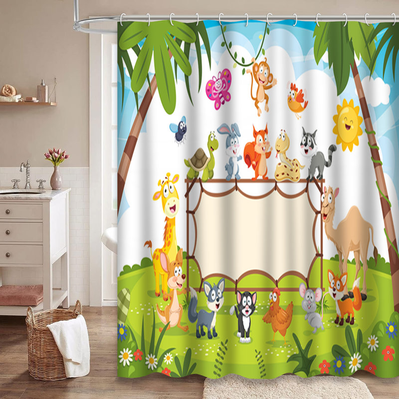 Rideau de douche avec 12 crochets, L 72 po x l 72 po