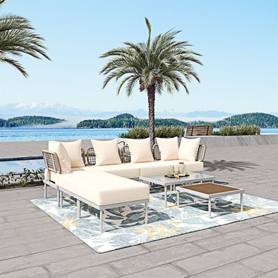 Ensemble de canapé modulaire de patio 8 pièces 8 pièces