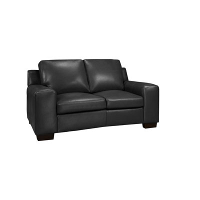 Causeuse en cuir véritable 64 po Davontai