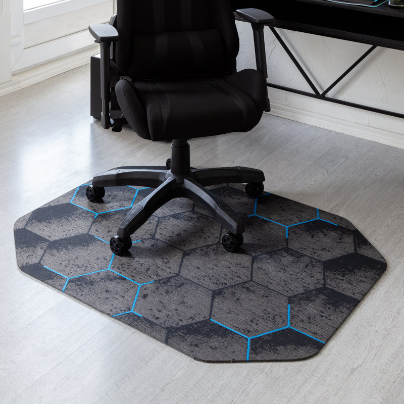 Tapis de chaise de jeu Kaleidoscope, Bleu