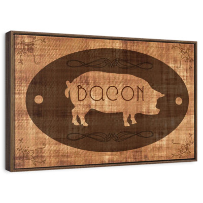 Bacon Pig Wall Sign