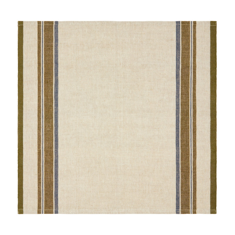 Camron Napkin, Natural/Green