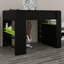 Lit superposé élégant avec bureau réglable, garde-robe et lumière RVB-1599332401