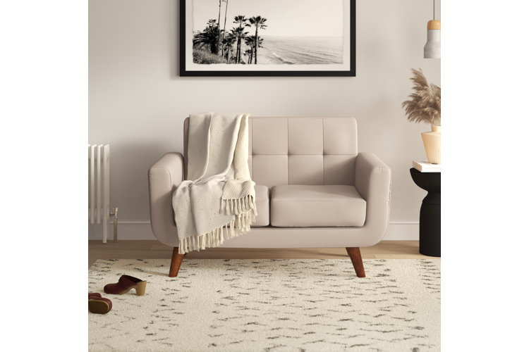 Esmai 51" Linen Square Arm Loveseat
