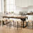Modern Dining Chair Set, 23.6" Counter Height Stools with Round Soft Padded Boucle Backless Seat-379485570