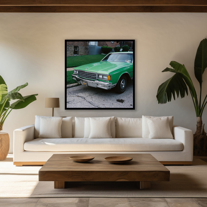 Good Black Art - «Mt. «Airy Chevy (Eagles Green)», art mural par Stanley Collins | Édition limitée, reproduction de photo encadrée
