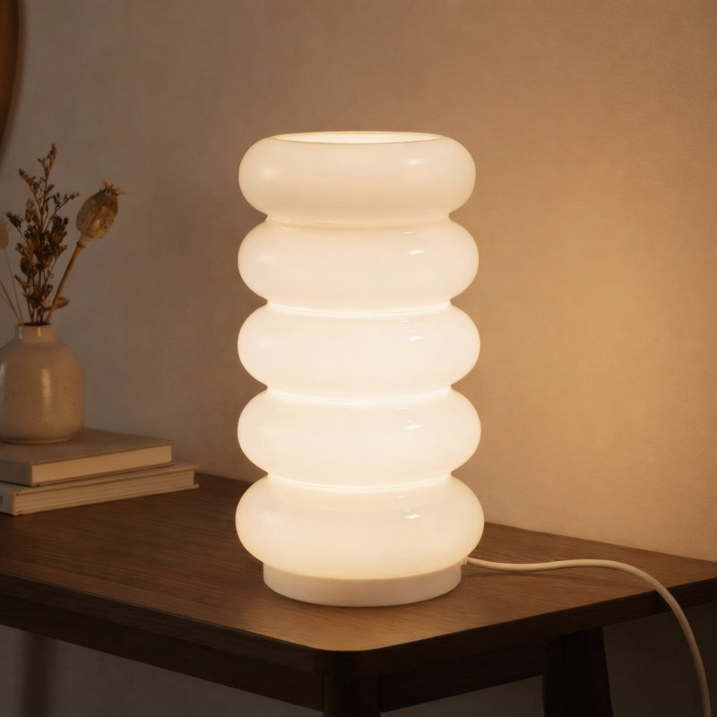 Lampe de table 10,5 po à 5 niveaux avec ampoule E12, Blanc