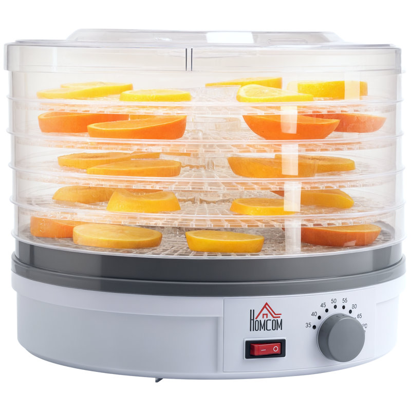 HOMCOM 245W Food Dehydrator, White