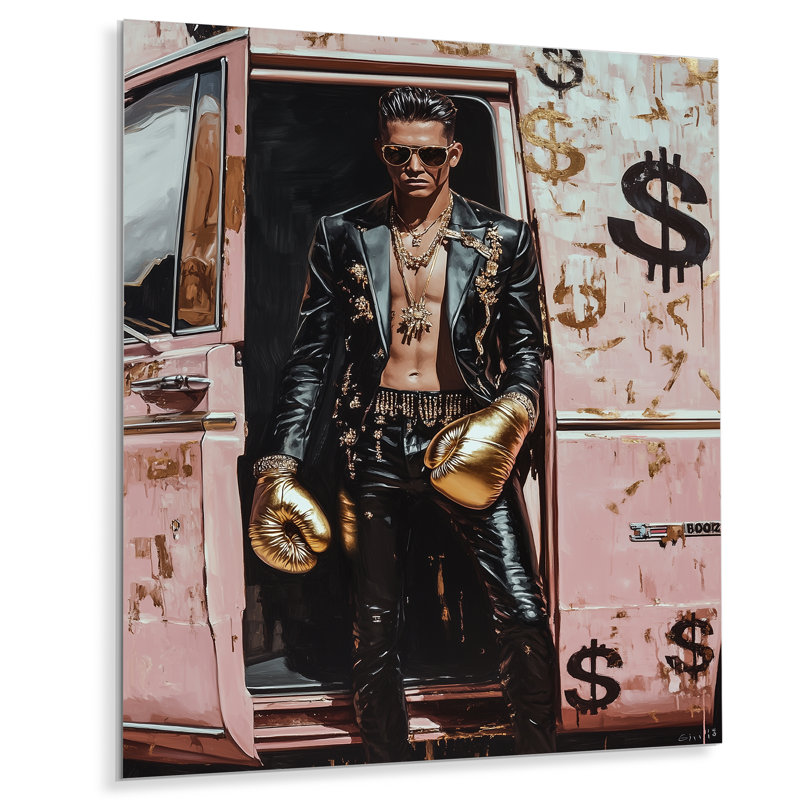 Boxer mâle, art mural «Boss Man», Sans cadre, métal, H 20 po x l 12 po