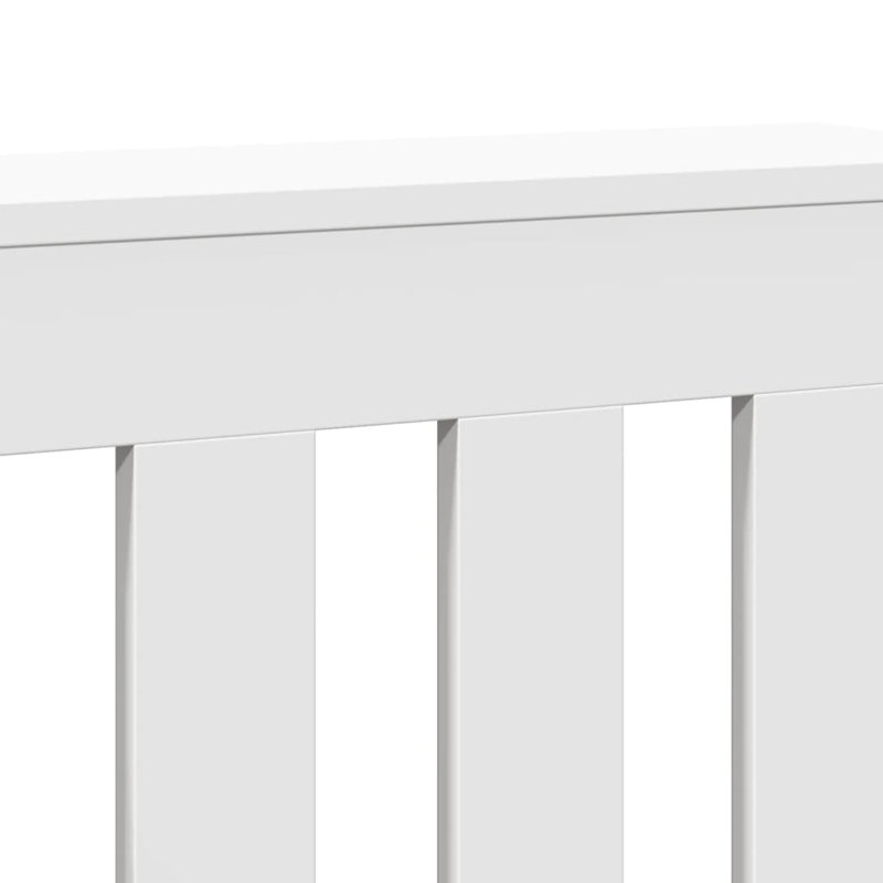 Small Radiator Cover, White, 104 x 20 x 82 cm, Vertical Slats