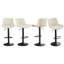 Ensemble de 4 chaises pivotantes à hauteur réglable et à conception moderne pour îlot de cuisine-716572411