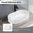 Bothwa Home 4.72"H Ceramic Textured Oval Vessel Vanity Sink, Stain Resistant, Scratch Resistant, Leak Resistant, Art Basin