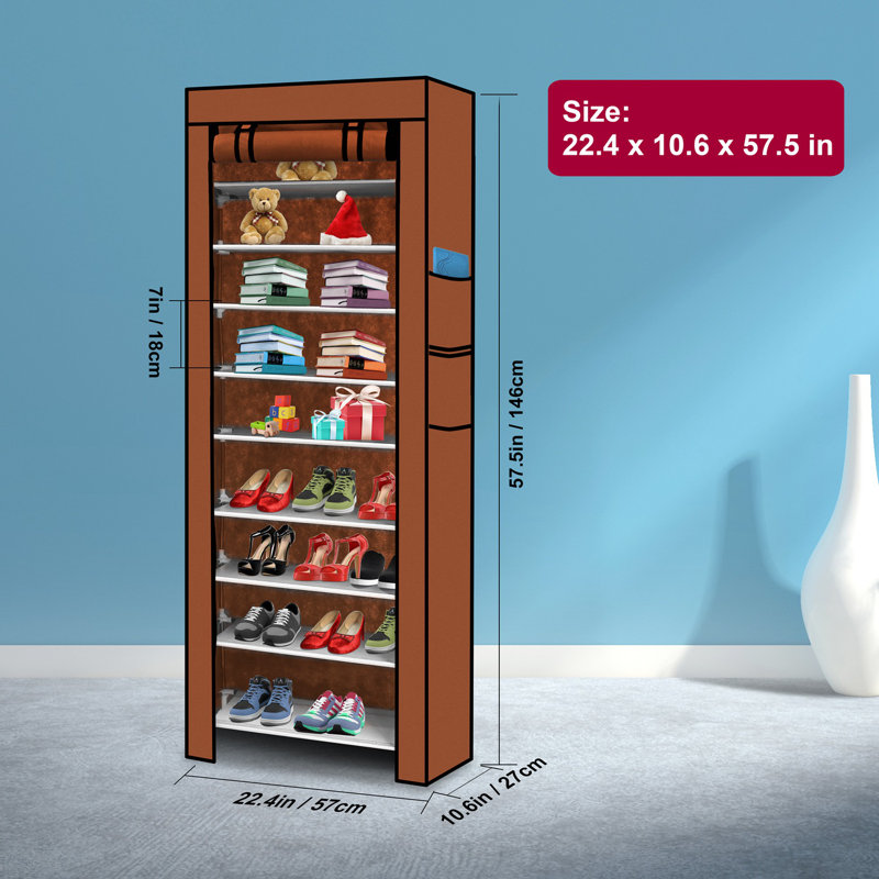 Rangement pour chaussures 27 paires, Brun