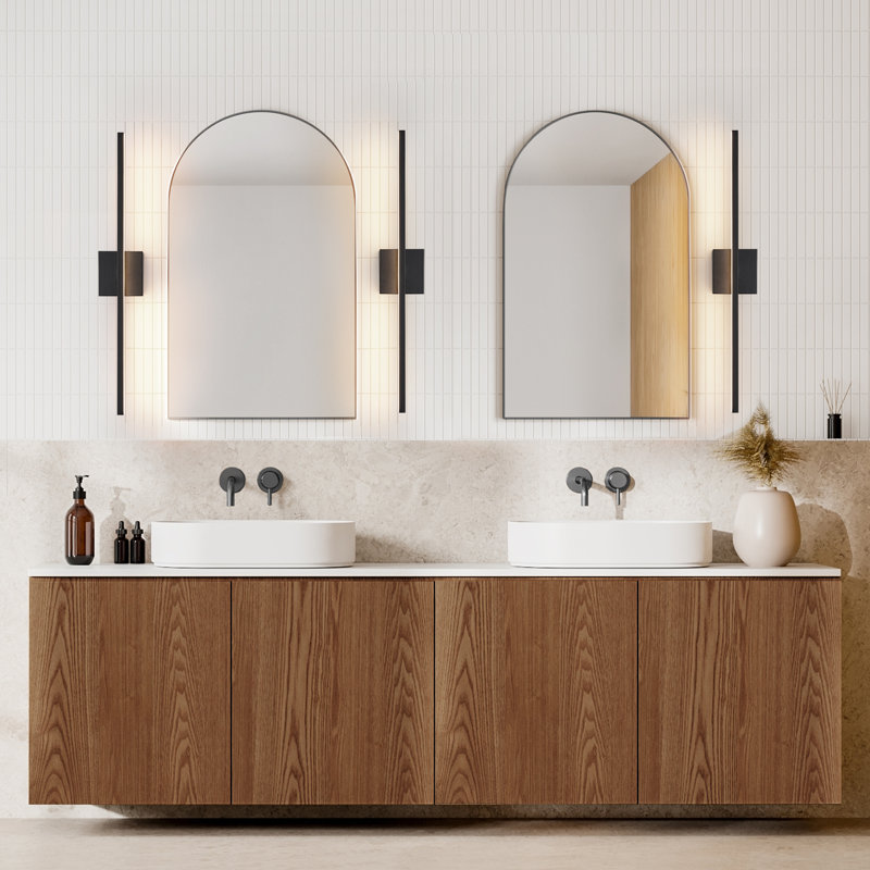 28''  Dimmable LED Vanity Light Bath Bar, Matte Black