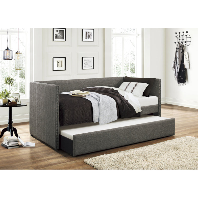 Lit de jour avec couchette Yelton, Gris