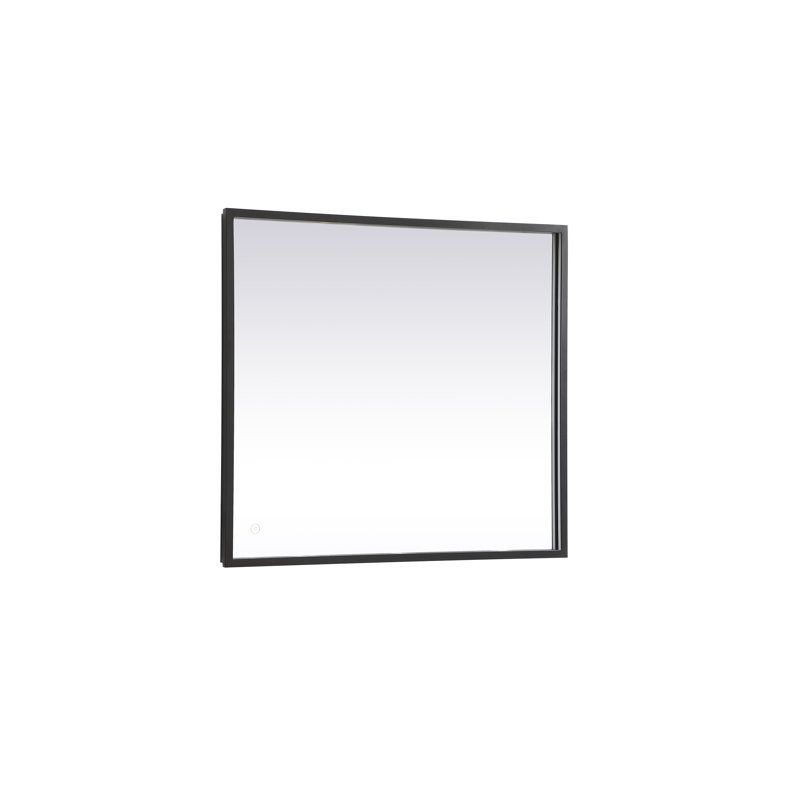 Miroir Piche, 27 po x 30 po, Noir