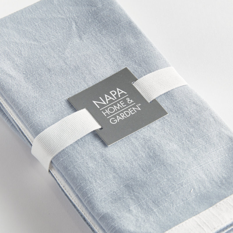 Serviettes de table Nigel Safran, Bleu / blanc