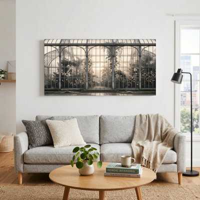 Ensemble de 1 tableau sur toile en verre de serre