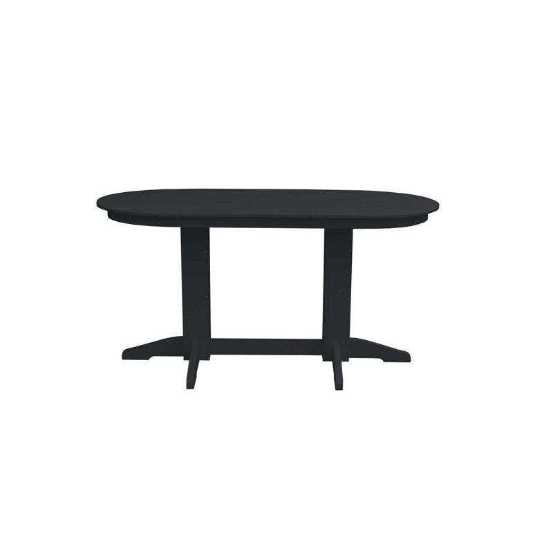  Table de salle à manger Poly Composite, 6 PIEDS, Noir
