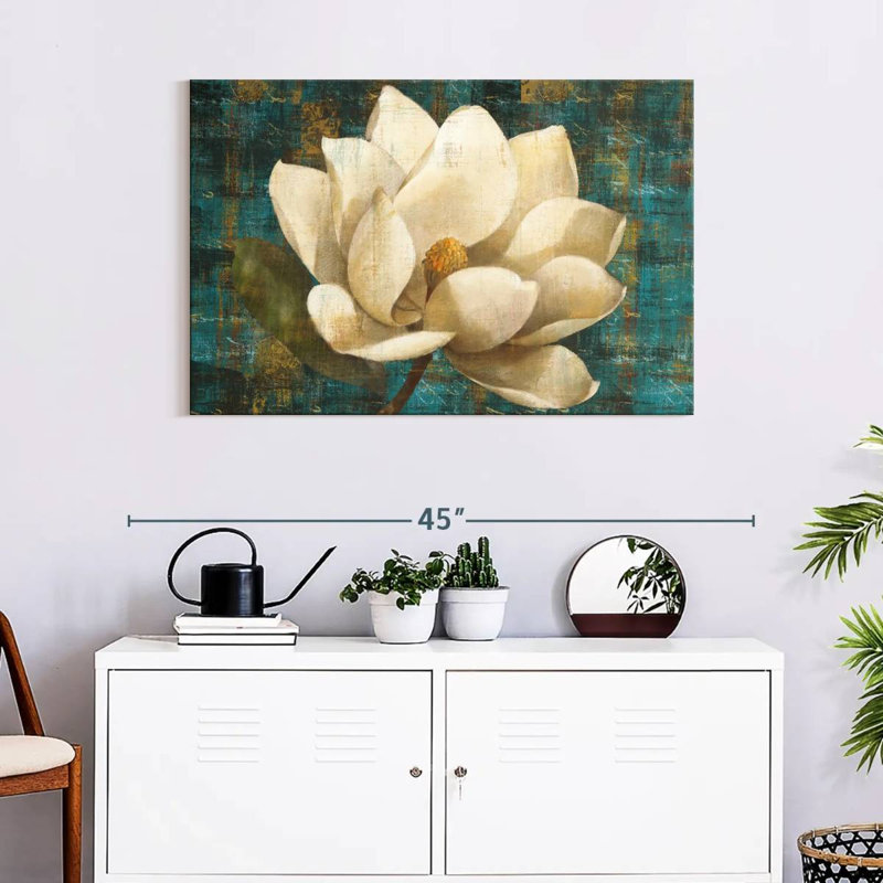 Harnek Magnolia Blossom Turquoise, 24" H x 36" W