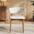6 - Person Solid Wood Dining Table Set with Upholstered Dining Chairs
