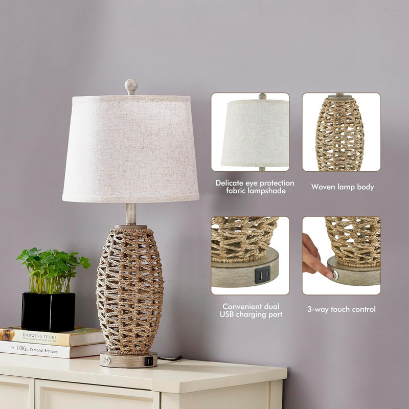 Natural Rattan Table Lamp
