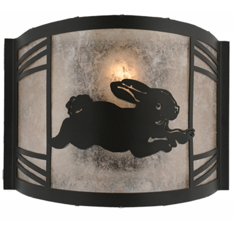 Rabbit On The Loose 1 - Light Flush Mounted Sconce