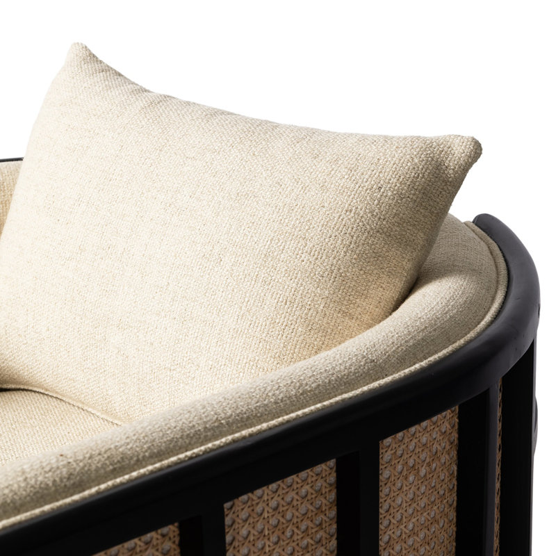 June Swivel Armchair, Thames Cream Polyester Blend