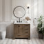 Cambridge Left Offset 36" Single Bathroom Vanity Base Only-1452540435-1367551948