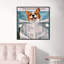 «Animals Occupied Bathroom Corgi Dogs and Puppies», reproduction d'art graphique-50963369-50963363
