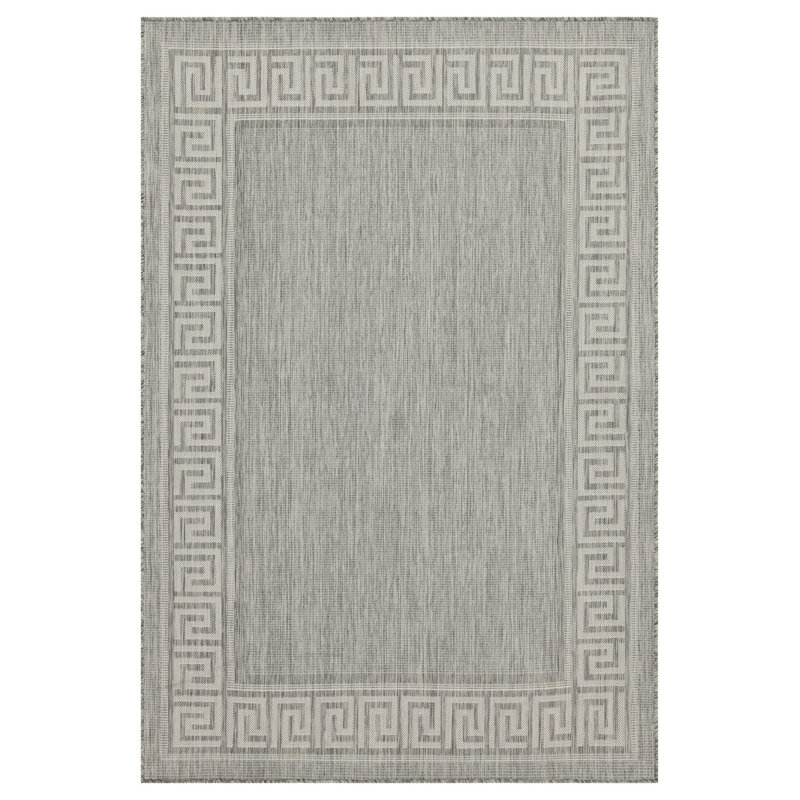 Silver 5 Ft. 3 In. X 7 Ft. 3 In. Indoor/Outdoor Area Rug, Rectangle 5'3" x 7'3"