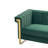 2PC-SOFA Emerald Green Velvet 2 Piece Sofa Set