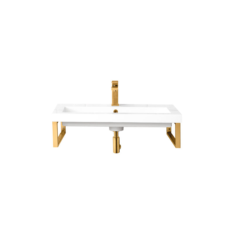 Meuble-lavabo simple l 39,4 po Boston, Or rayonnant, 31.5"