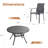 4-Person Patio Dining Set with Round Dining Table and 4 Stackable Textilene Armrest Chairs-1749207974