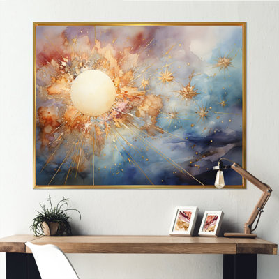 Météores éclatement céleste sur toile
