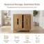 Buffet Altuna à décor ajouré sculpté, meuble de rangement à 2 portes avec tablette réglable-131132533