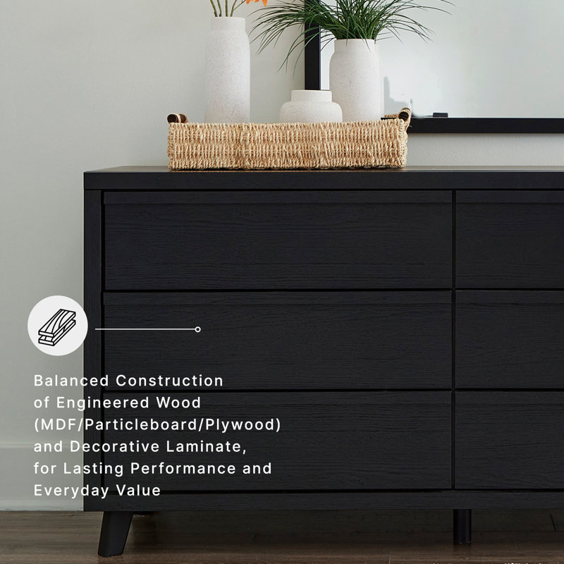 Aydia 62.01'' W 6 - Drawer Dresser