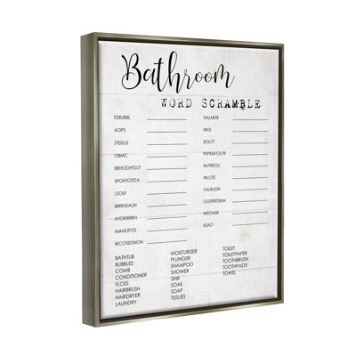 " Bathroom Word Scramble Fun Family Word " by Daphne Polselli