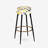 Beige And Black Cheetah Print Simplicity II - Geometric Bar Stools Set Of 2
