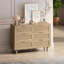 Commode 6 tiroirs multi-usages, armoire de rangement moderne avec pieds en bois-88590371-121685575-131508416