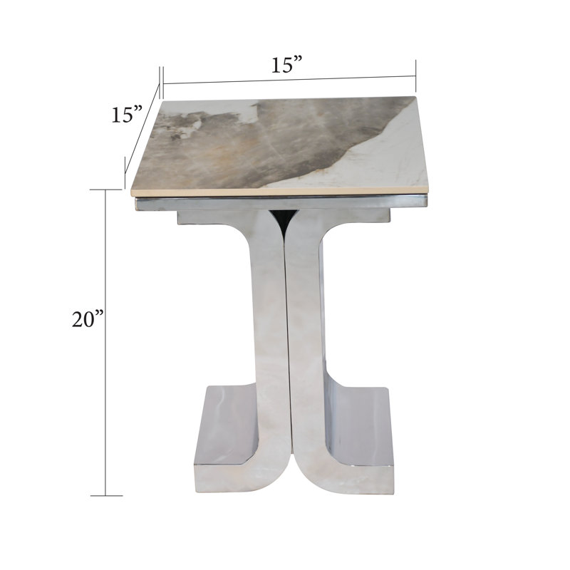 Zahaira Marble Top End Table