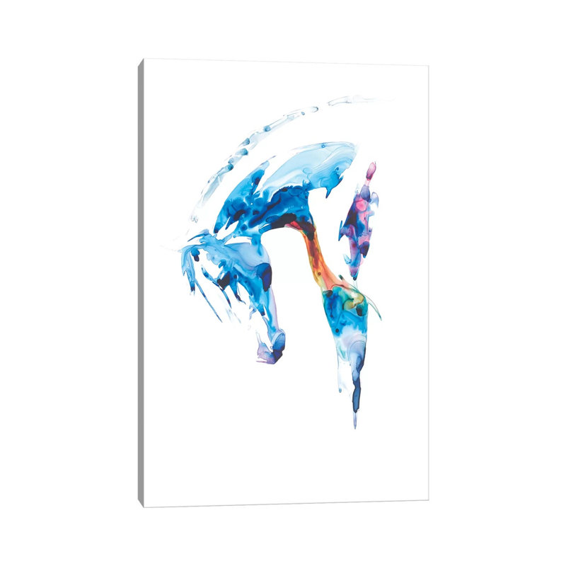 Blue Agate II by Julie T. Chapman - Wrapped Canvas Painting, 20.32 cm H x 30.48 cm W