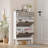 Shoe Storage Cabinet With 2 Flip Drawers & Large Drawer, Farmhouse Fluted Shoe Organizer With Metal Legs-449129134