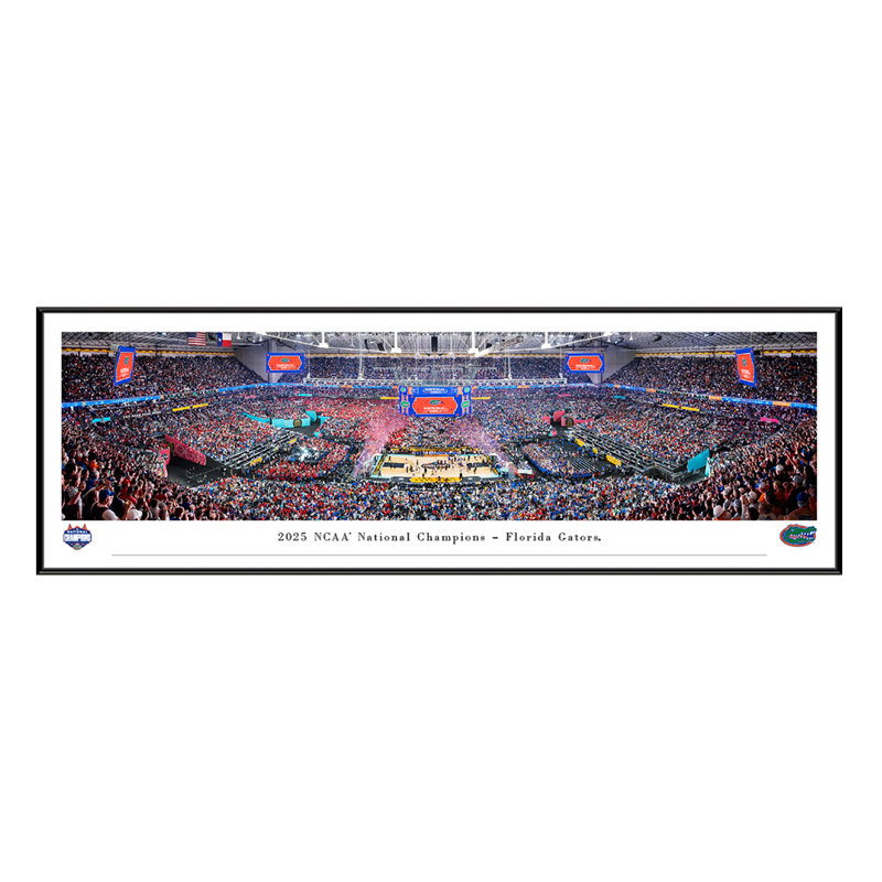 2025 NCAA Basketball National Champion, Florida Gators - reproduction encadrée, H 13,75 po x l 40,75 po