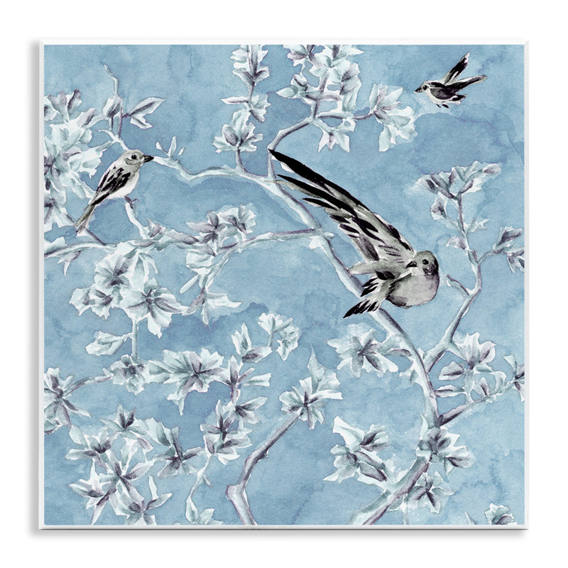 Art mural en forme de branches d'oiseaux de sérénité, par Melissa Wang
