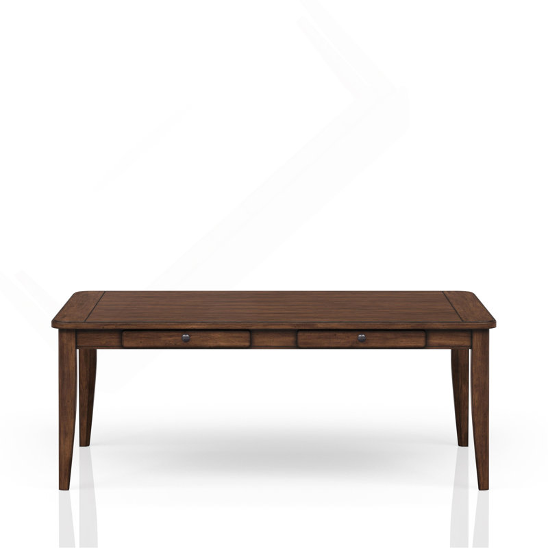 Table de salle à manger décontractée avec quatre tiroirs de rangement au fini brun