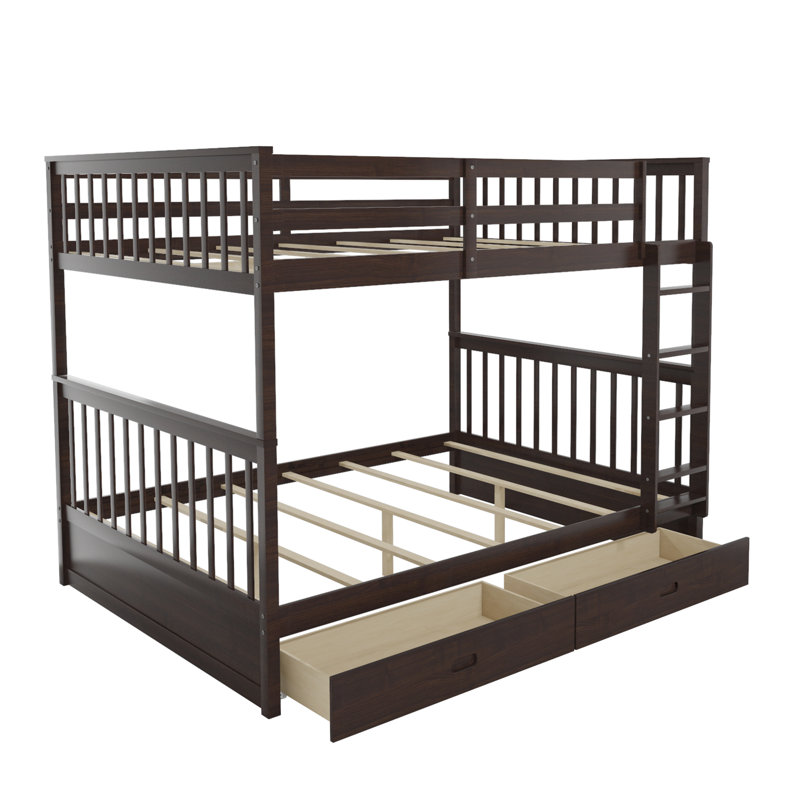 Feodosij Full Over Full Standard Bunk Bed by Harriet Bee, Espresso
